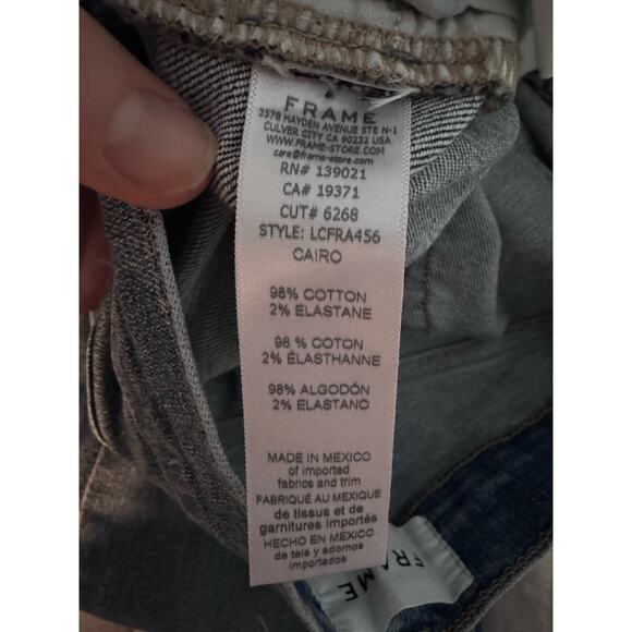 Frame Le High Flare Jeans Cairo Blue Denim High Rise Stretch Size 28 NEW - Picture 4 of 9